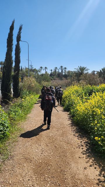 תלמידים במסע שנתי בטבע
